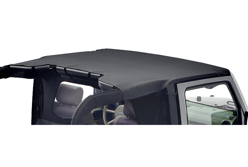 Jeep JK Soft Top Sun Cap 07-18 Wrangler JK 2 Door Vinyl Black Diamond Pavement Ends By Bestop