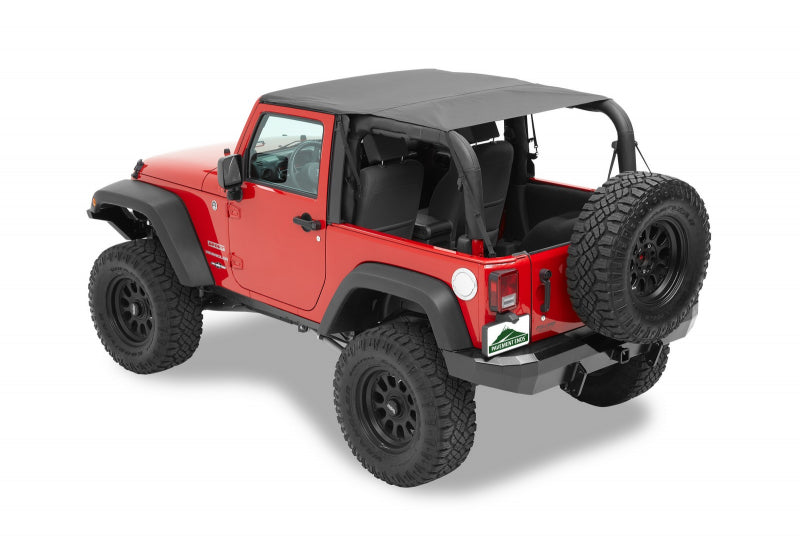 Jeep JK Soft Top Sun Cap Plus 07-18 Jeep Wrangler 2 Door Vinyl Khaki Diamond Pavement Ends By Bestop