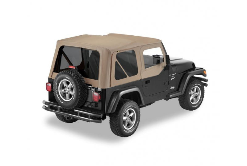 Bestop 51124-33 Jeep TJ Replace-A-Top w/Half Door Skins Tinted Windows 97-02 Jeep Wrangler TJ Dark Tan Kit