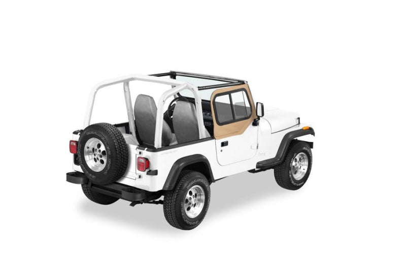 Bestop 51787-33 Jeep TJ Upper Door Sliders Factory Soft/All Soft Tops 97-06 Wrangler TJ/TJL Dark Tan