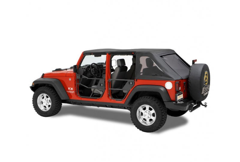 Bestop 51810-01 Jeep JK Element Doors HighRock 4X4 Front Steel 07-17 Jeep Wrangler JK 2/4 Door Satin Black PC Pair