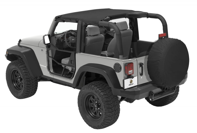 Bestop 52580-35 Header Bikini Targa-Style Top, Black Diamond; '07-'09' Wrangler JK 2-Door