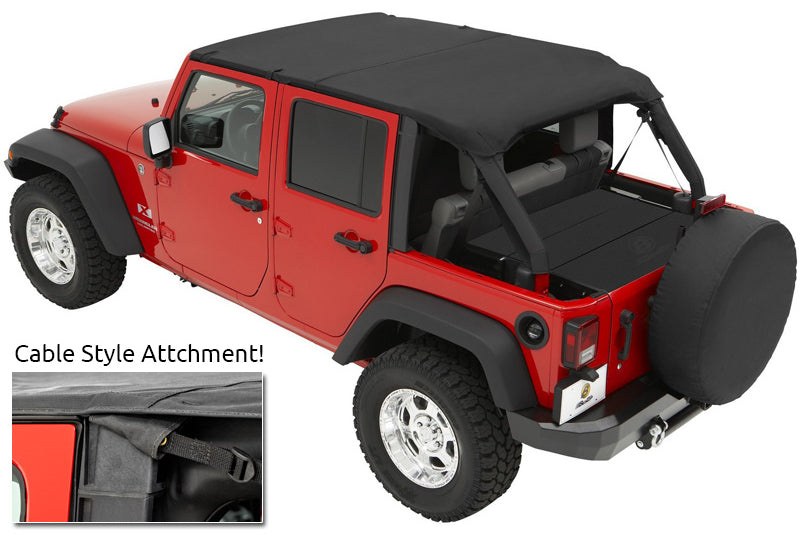 Bestop 52594-35 Safari Bikini Top Cable Style - Black Diamond