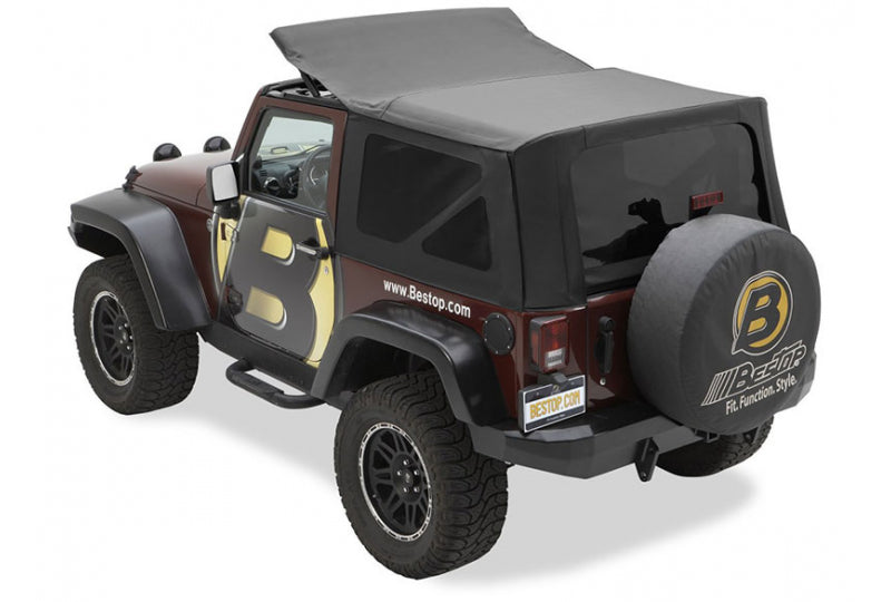Bestop Sailcloth Replace-A-Top for 2010 Jeep Wrangler JK (2-Door) | Black Diamond | 79142-35