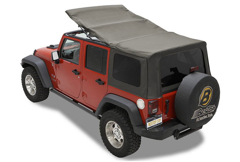 Bestop Sailcloth Replace-a-Top for Jeep Wrangler JK Unlimited (4-Door) - Top Up