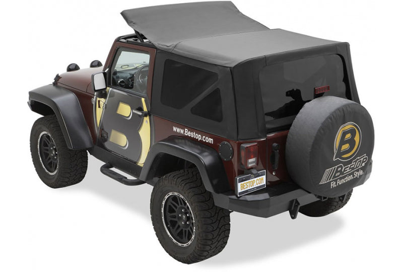 Bestop Sailcloth Replace-A-Top for 2011-2013 Jeep Wrangler JK (2-Door) | Black Diamond | 79146-35