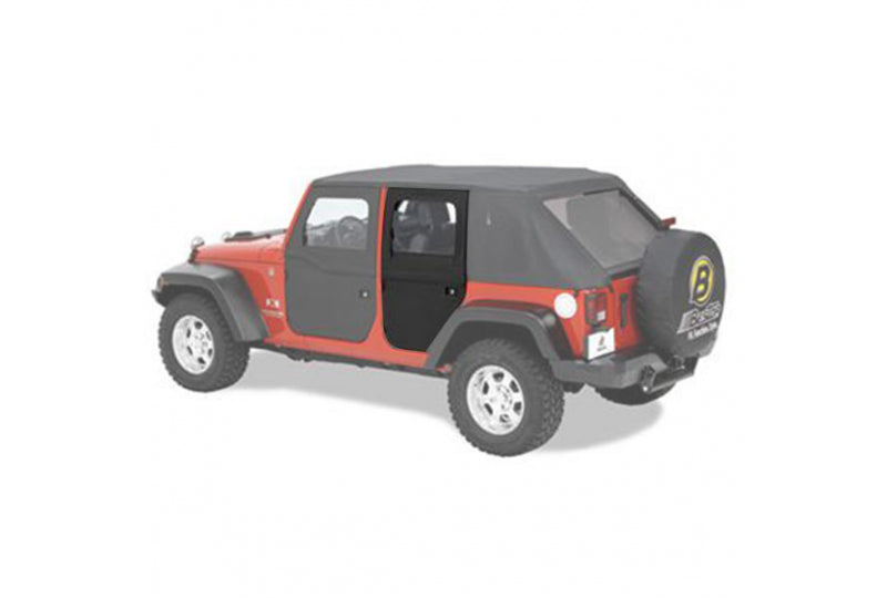 Bestop 2 Piece Black Diamond Doors for Wrangler JK - Rear