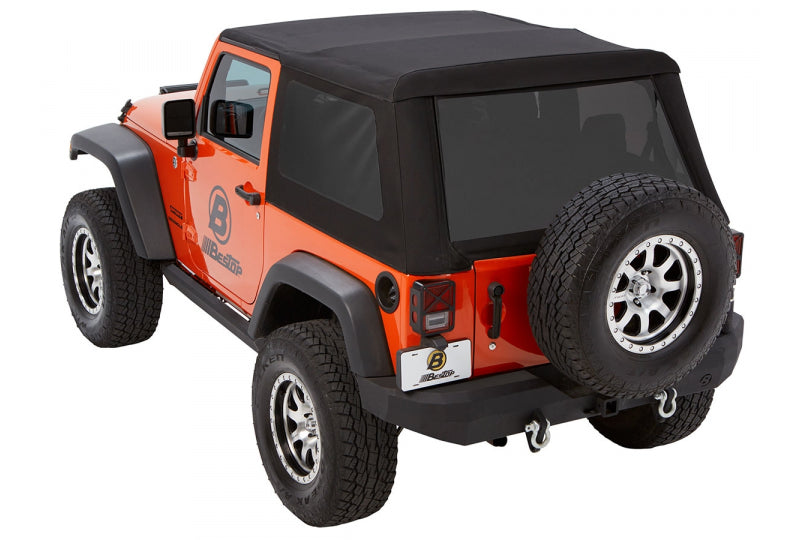 Bestop Trektop NX Glide for JK (2 Door); Black Diamond & Black Twill
