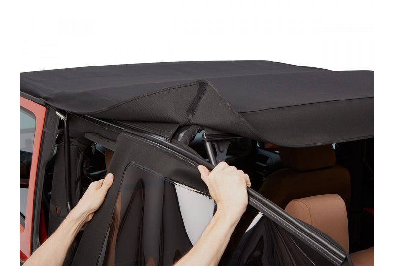 Bestop Trektop NX Glide for JK (2 Door); Black Diamond & Black Twill