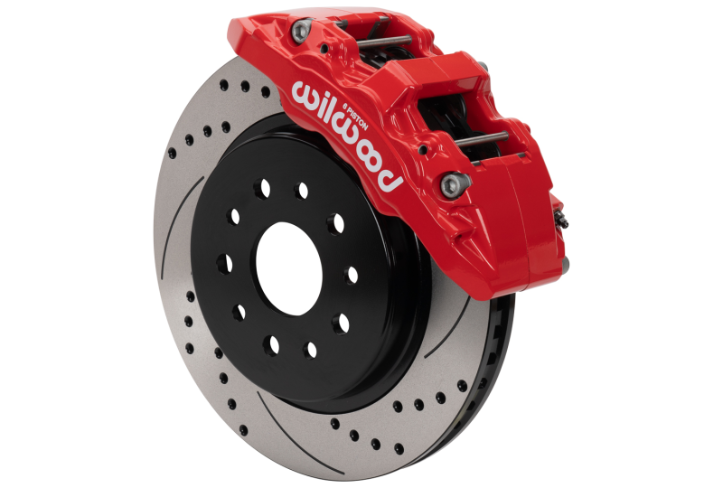 Wilwood Aero6-DM Front Brake Kit - D&S - Red; Jeep JK