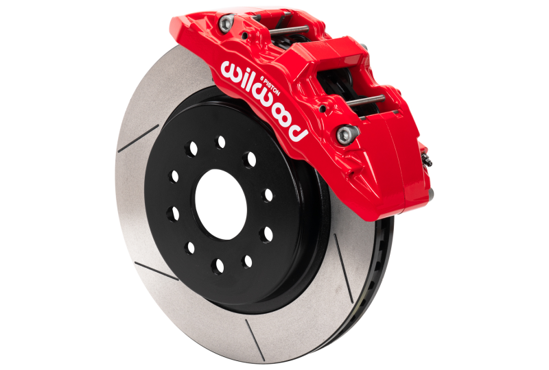 Wilwood Aero6-DM Front Brake Kit Slotted Red; Jeep JL & JT