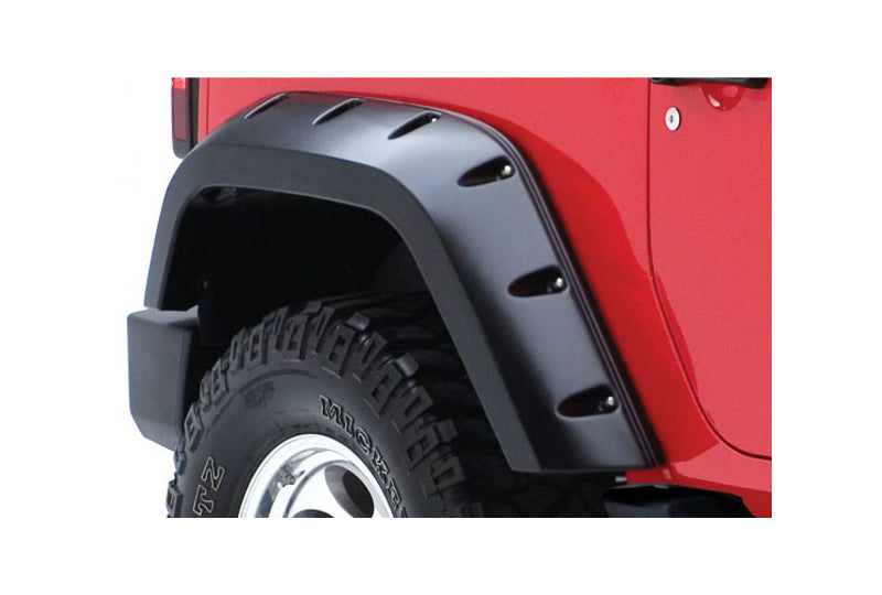 Bushwacker 10046-02 Extended Coverage Pocket Style Rear Fender Flares | 6.75" | Wrangler JK (2-Door)