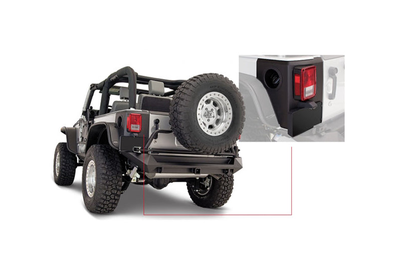 Bushwacker Trail Armor Rear Corner Guards; Wrangler JK