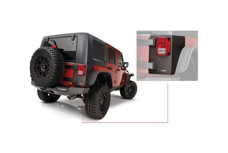 Bushwacker Trail Armor Rear Corner Guards; Wrangler JK Unlimited