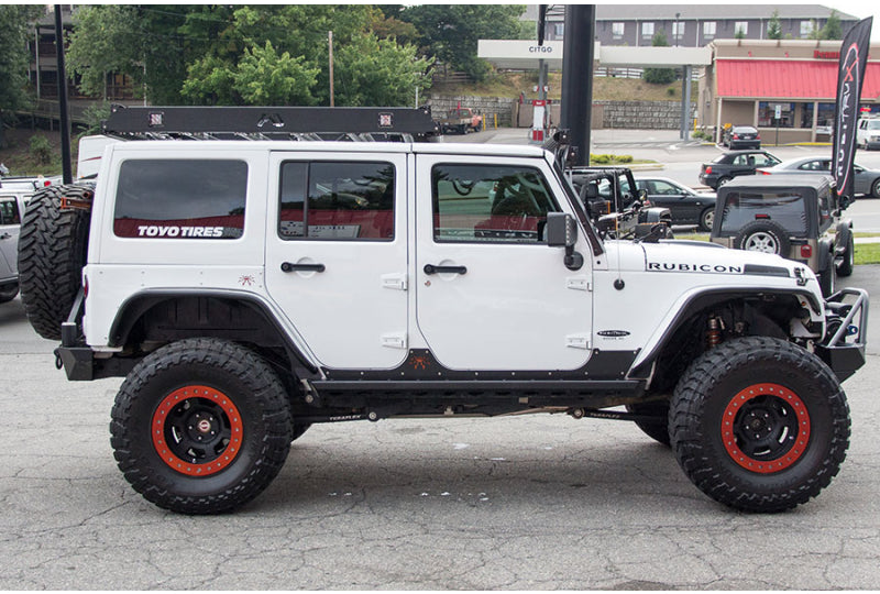2013 Custom Jeep Wrangler Rubicon Unlimited White - Poison Spyder Crusher Fender Flares
