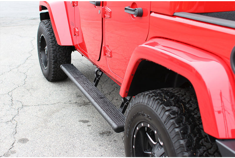 Custom 2015 Jeep Wrangler JK-EXT Red - Amp Research Power Steps 