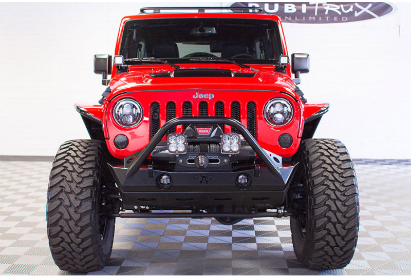 Poison Spyder Brawler Lite Front Bumper with Warn 8s Synthetic Rope Winch and Factor 55 Prolink