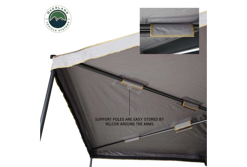 OVS HD Nomadic 270 LTE Awning - Driver, Grey/Green