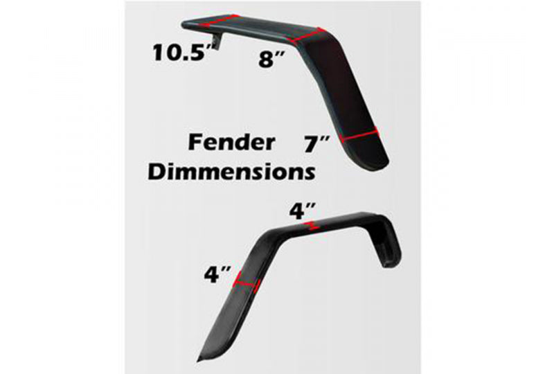 DV8 2nd Gen Flat Fenders Wrangler JK