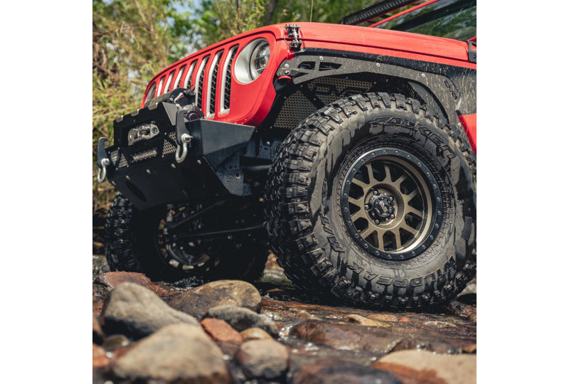 DV8 Offroad Front Inner Fenders; Black Powdercoated Aluminum; Wrangler JL & Gladiator JT