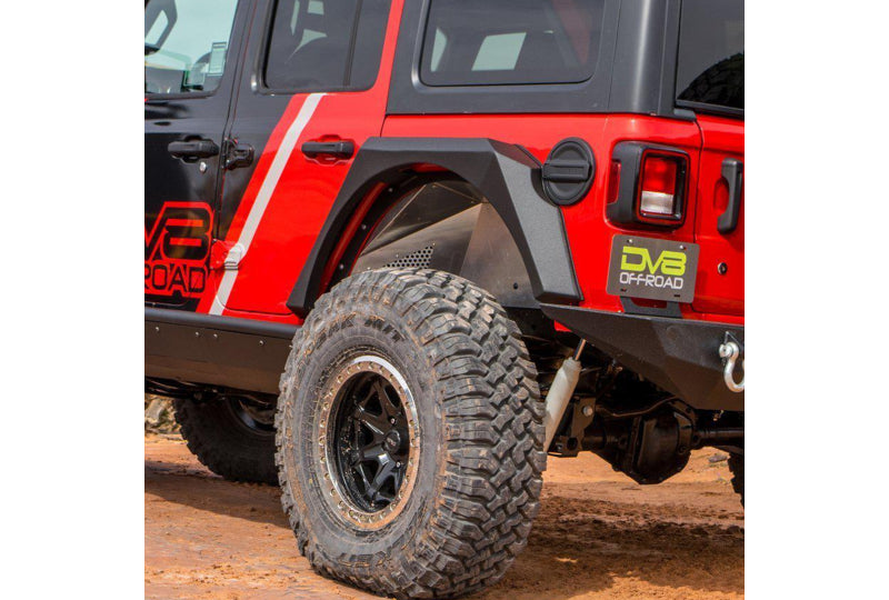 DV8 Offroad Rear Inner Fenders; Raw Aluminum; Wrangler JL