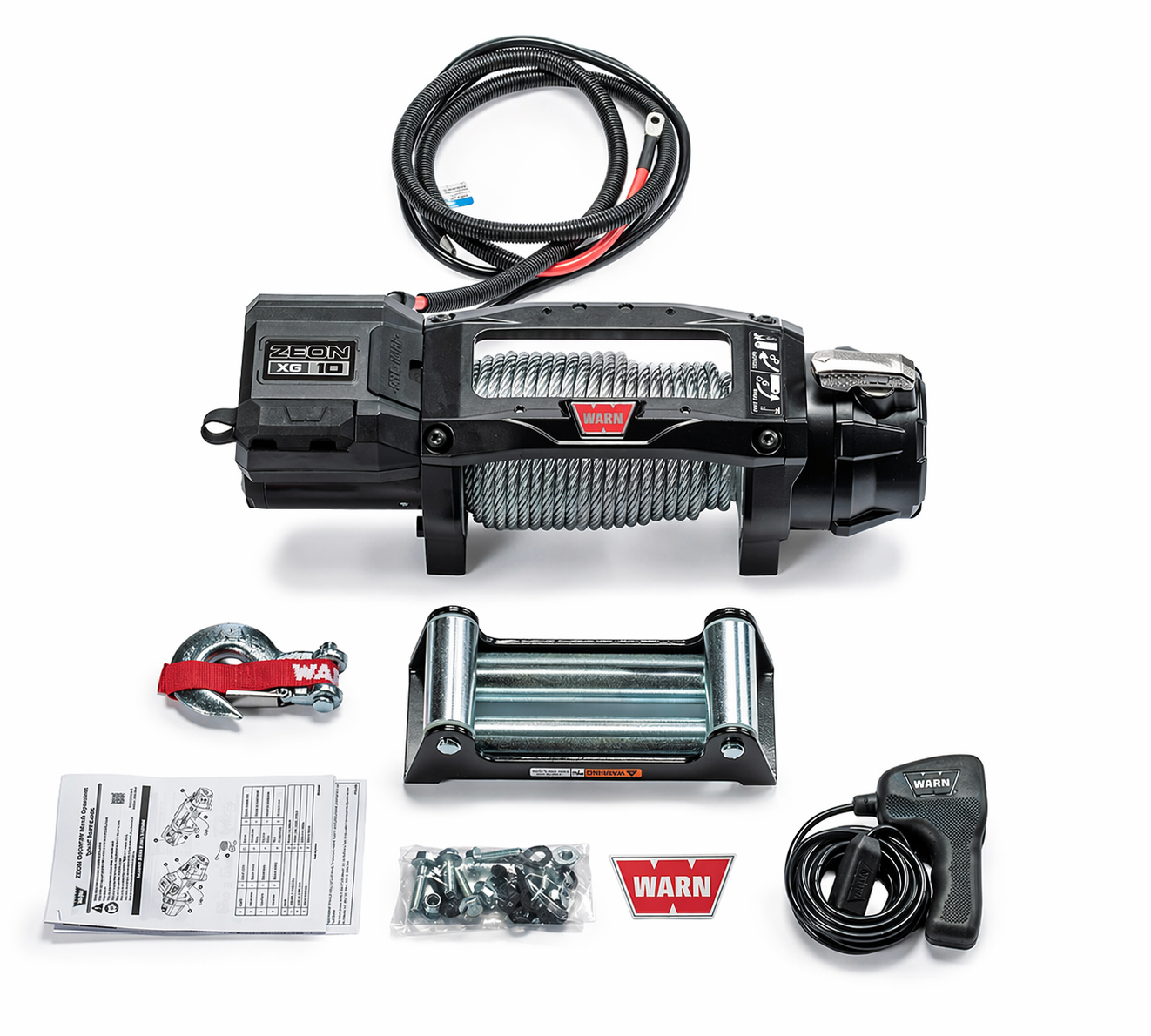 Warn 110410 Zeon XC 10 - 10,000 Pound Steel Wire Rope Winch