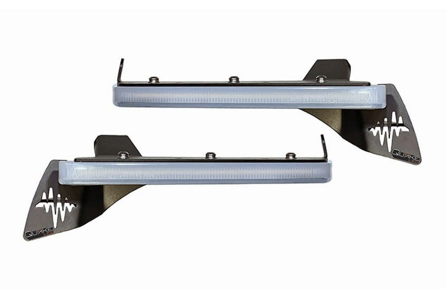 Quake LED QTE1043 9.5" x 0.75" Slim Chop Kit DRL w/ Sequential Switchback Turn Signal & Side Marker Light for 18-22 Jeep Wrangler JL & Gladiator JT Sahara or Overland