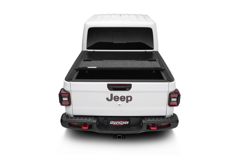 UnderCover Ultra Flex Tonneau Truck Cover Jeep Gladiator JT Half Opened Rear