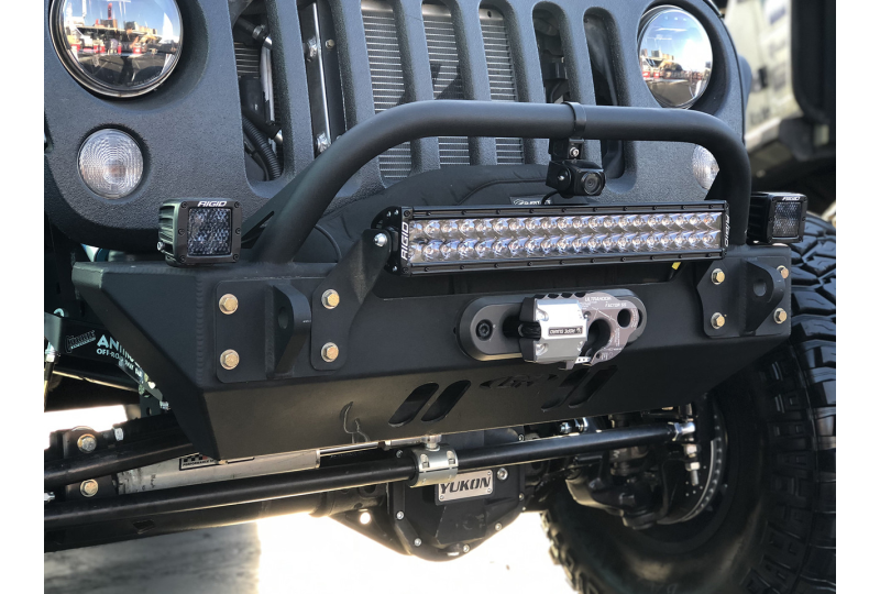 GenRight Lo-Pro Winch Guard Front Bumper; Wrangler JK/JKU