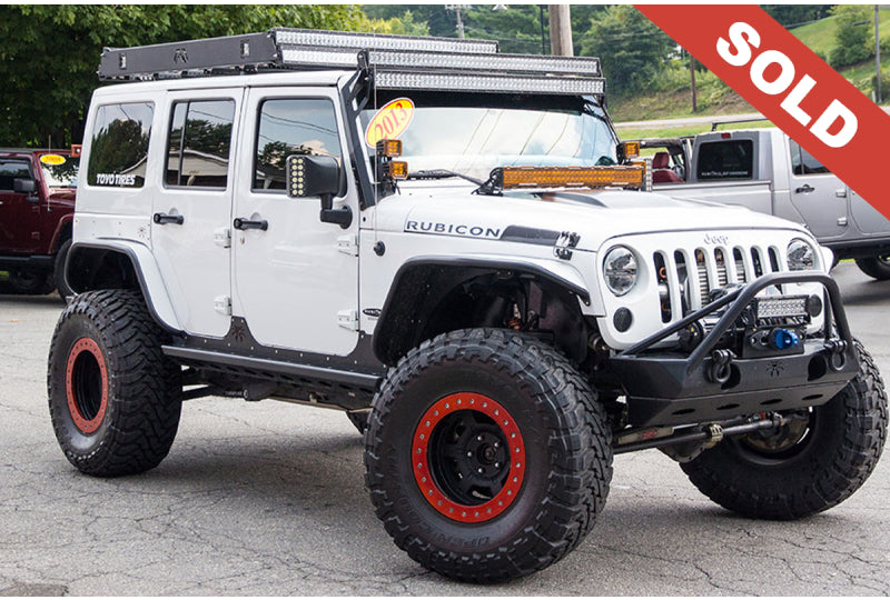 2013 Custom Jeep Wrangler Rubicon Unlimited White - SOLD