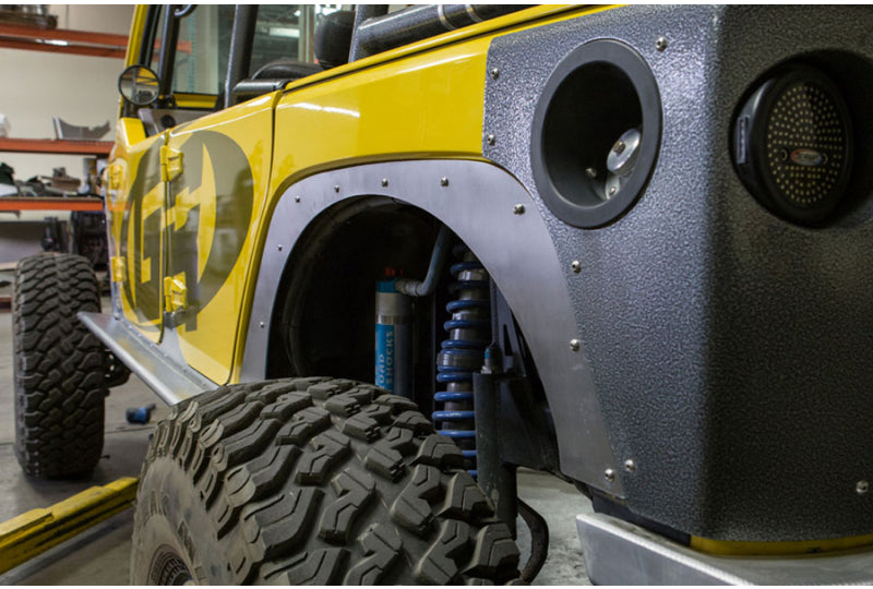 GenRight JK 0" Flare Rear Tube Fenders Aluminum 