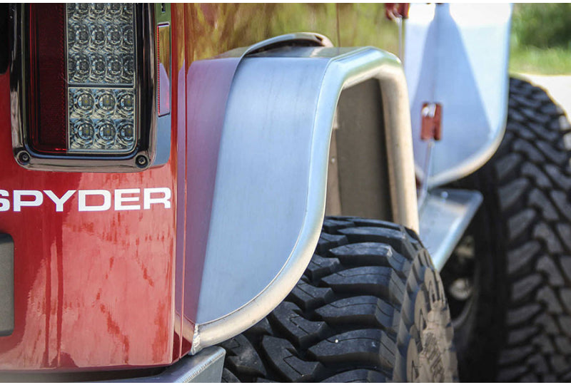 GenRight Aluminum Flare Rear Tube Fenders; Wrangler JK