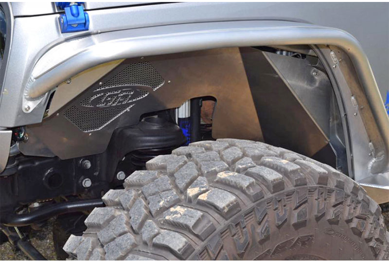 Genright Front Inner Fenders (Silver); Wrangler JK