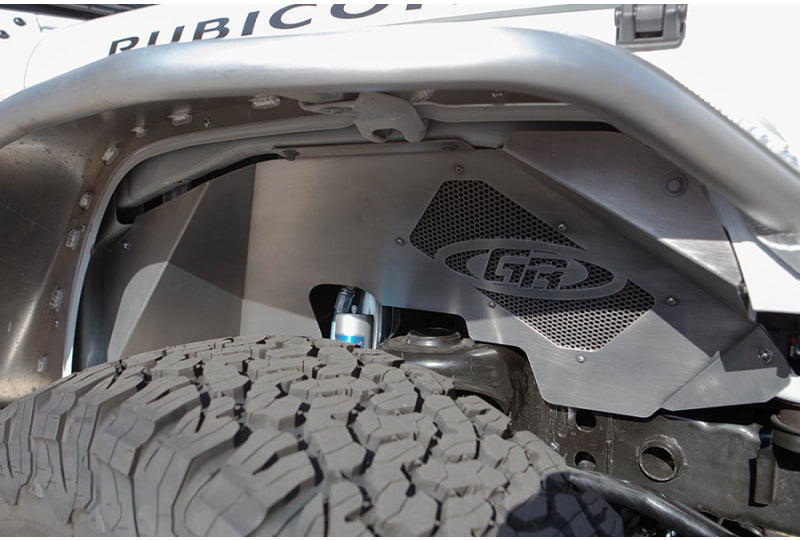 Genright Front Inner Fenders (Silver); Wrangler JK