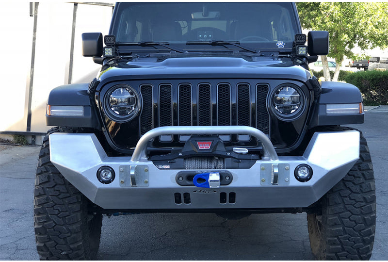 GenRight FBB-10295 JL & JT Full Width Winch Guard Front Bumper
