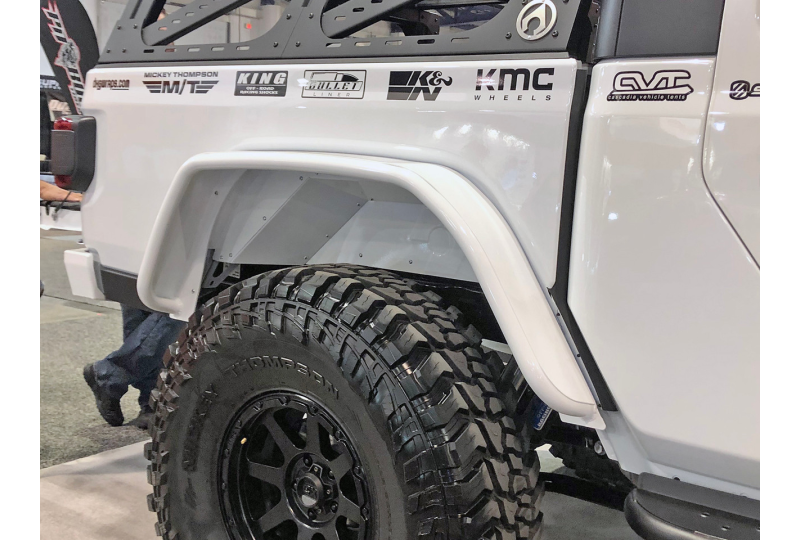 GenRight Aluminum Rear Tube Fenders; Gladiator JT