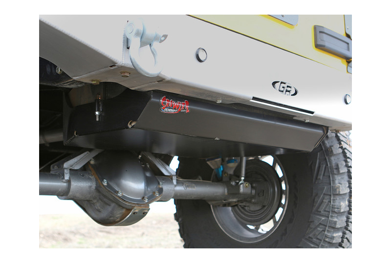 GenRight 25 Gal Single Gas Tank & Steel Skid Plate; Wrangler JK/JKU