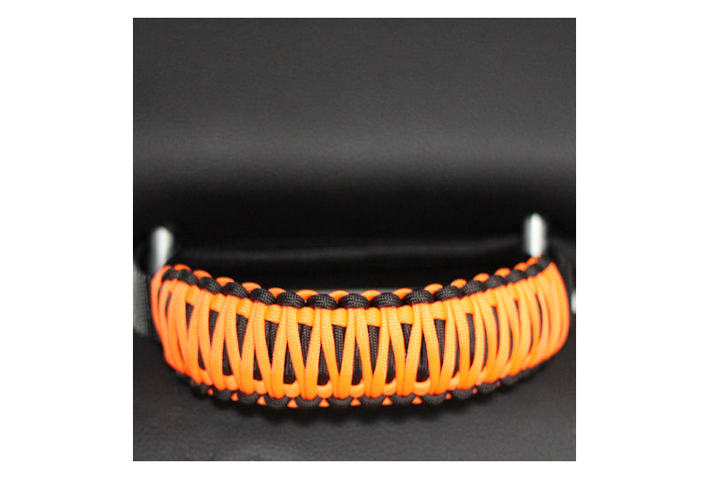 Bartact Paracord Head Rest Grab Handles Black/Neon Orange Pair