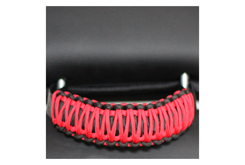 Bartact Paracord Head Rest Grab Handles Black/Red (Pair)