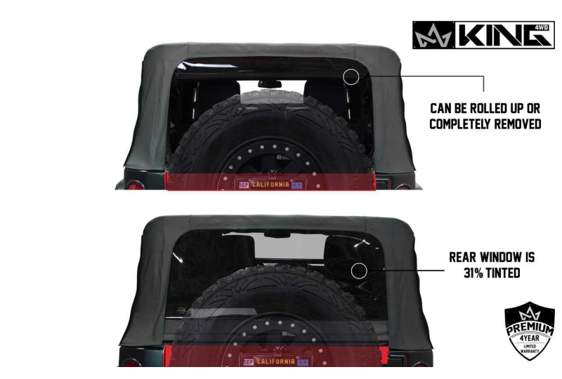 OVS Replacement Soft Top - Black Diamond - JK 4 Door 07-09