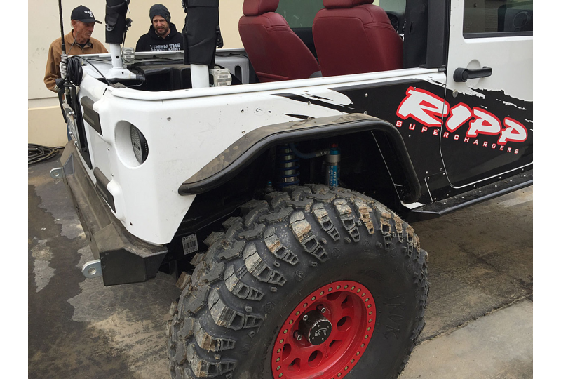 GenRight Wide EXT Rear Tube Fenders; Wrangler JK