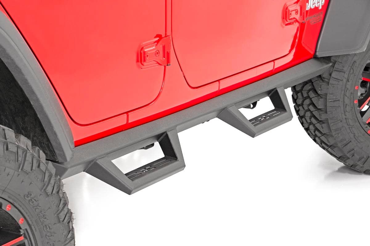 Rough Country Contoured Drop Steps; Wrangler JL Unlimited