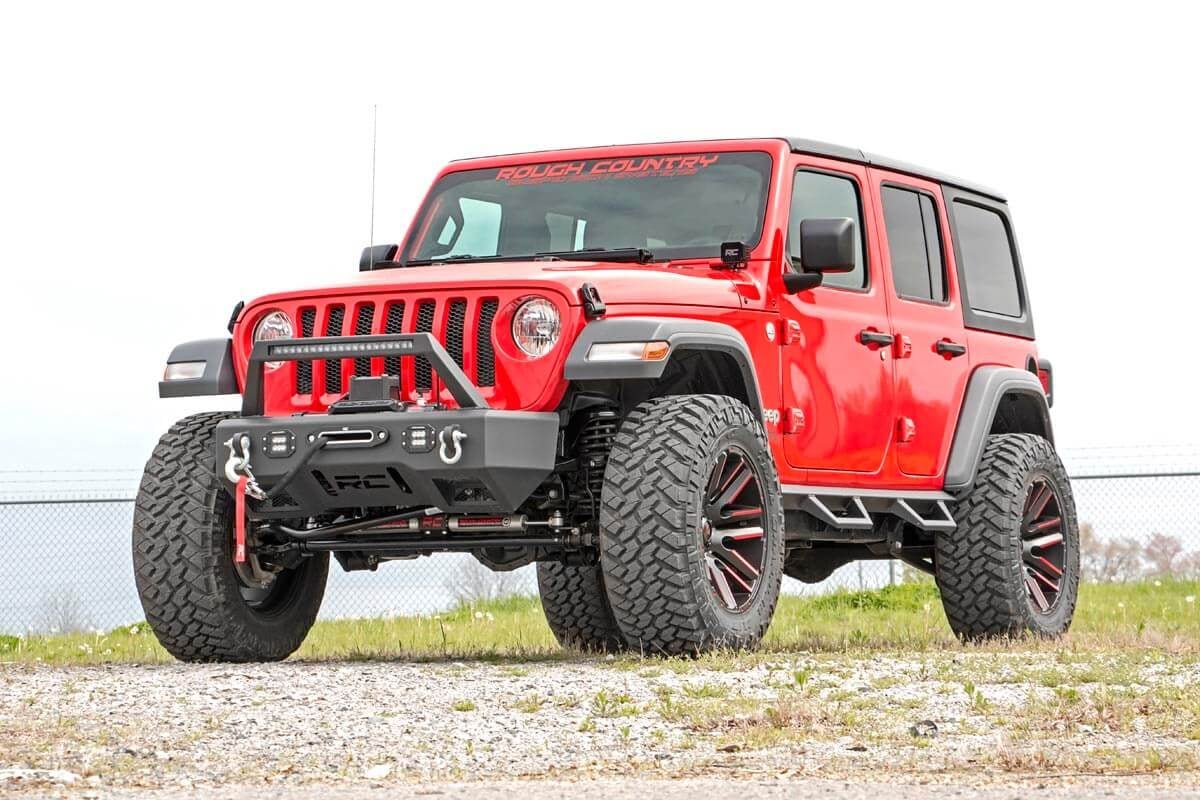 Rough Country Contoured Drop Steps; Wrangler JL Unlimited