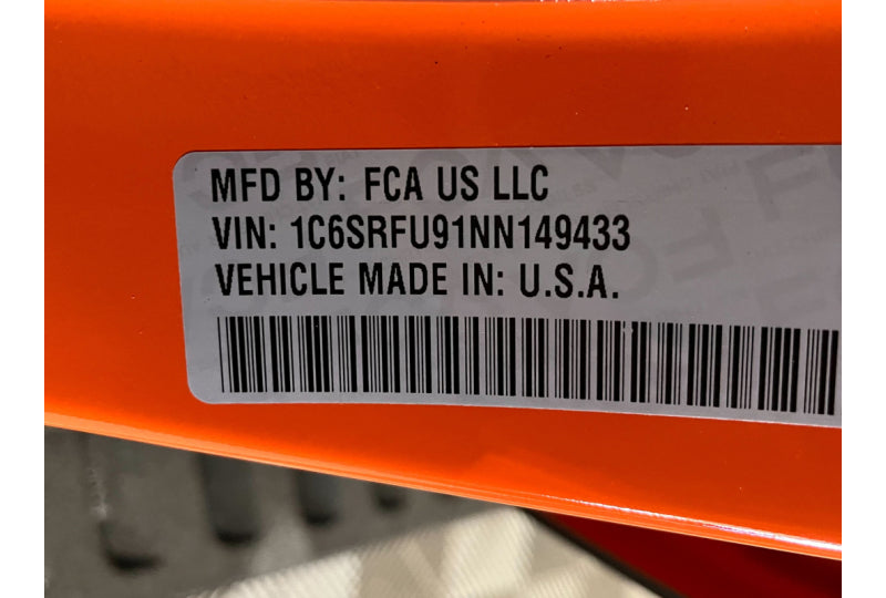 2022 Ram 1500 TRX Crew Cab 4X4 6.2L Supercharged Hemi V8 SRT Ignition Orange - SOLD