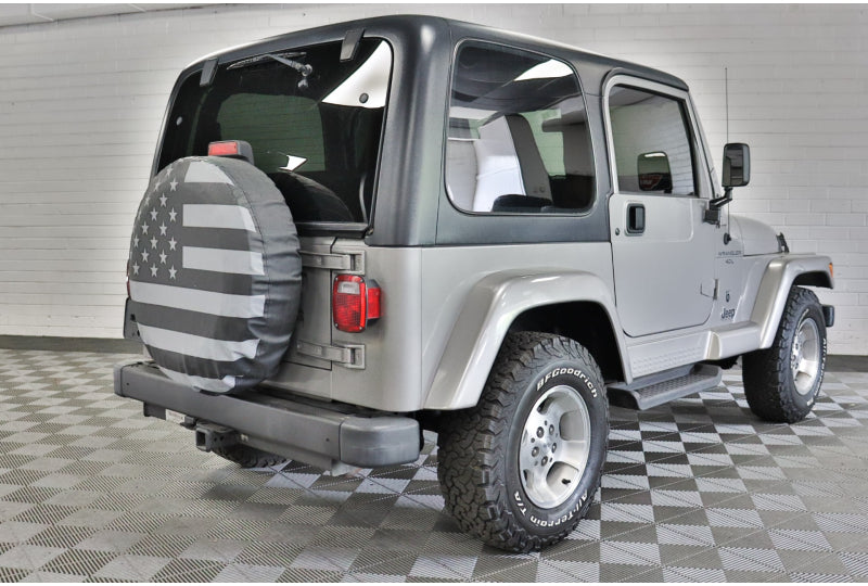 Gray 2001 jeep wrangler tJ passenger rear corner JP-GRAY-1P349356