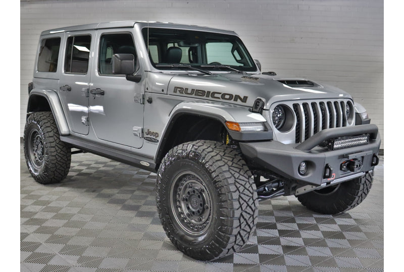 Silver 2023 Jeep Wrangler JL Unlimited Rubicon Passenger Front Corner JP-SILVER-PW643104