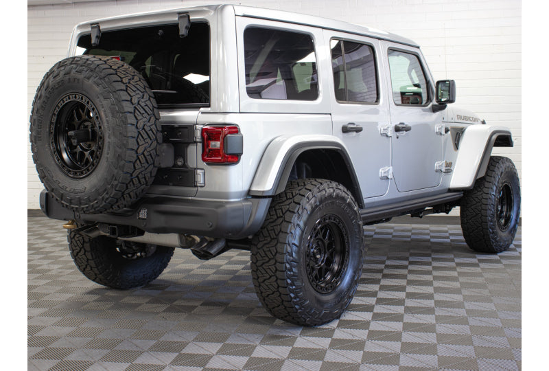 silver 2023 jeep wrangler jl unlimited rubicon anniversary edition passenger rear corner JP-SILVER-PW694489