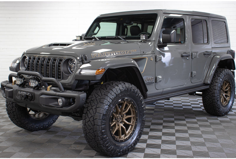 Sting Gray 2023 jeep wrangler jl unlimited rubicon anniversary edition driver front corner JP-STING GRAY-PW672781