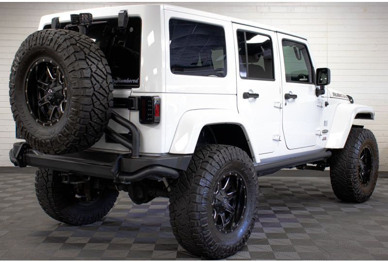 pre-owned bright white 2017 jeep wrangler jk rear passenger corner