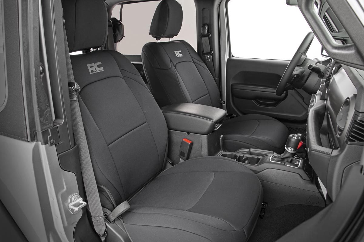 Rough Country Neoprene Seat Covers; Wrangler JL